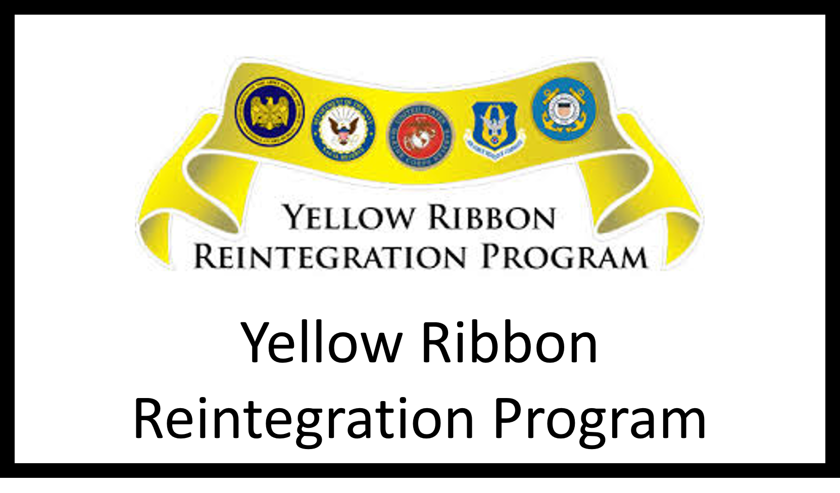Clickable yellow ribbon reintegration emblem
