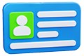 business card contact icon